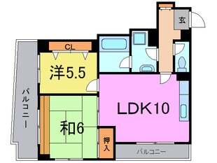 パインハイツ西芦屋の物件間取画像